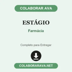 Estágio de Farmácia pronto para entregar