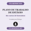 Plano de Trabalho de Estágio de dos cursos de licenciatura pronto para download