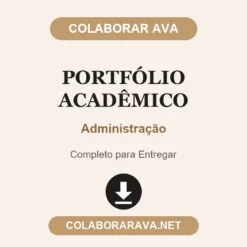 Portfólio Acadêmico de Administração pronto para entregar