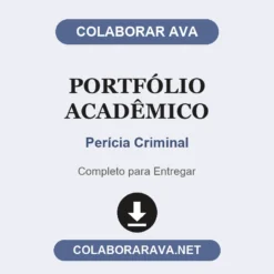 Portfólio Acadêmico de Perícia Criminal pronto para entregar