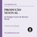 PRODUÇÃO TEXTUAL DO ESTÁGIO CURSO DE SERVIÇO SOCIAL