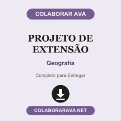 Projeto de Extensão de Geografia pronto para download