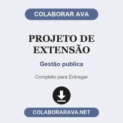 Projeto de Extensão de Gestão publica pronto para entregar