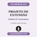 PROJETO DE EXTENSÃO - HISTÓRIA 2ª LICENCIATURA