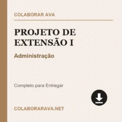 Projeto de Extensão I de Administração pronto para download