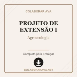 Projeto de Extensão I de Agroecologia pronto para download