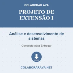 Projeto de Extensão I de Análise e desenvolvimento de sistemas pronto para download