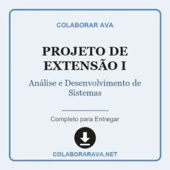 Projeto de Extensão I de Análise e Desenvolvimento de Sistemas pronto para download