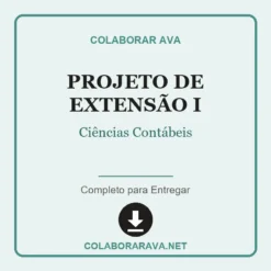 Projeto de Extensão I de Ciências Contábeis pronto para download
