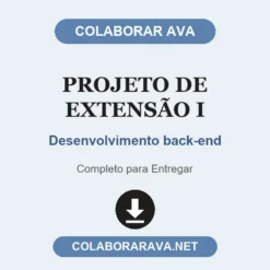 Projeto de Extensão I de Desenvolvimento back-end pronto para entregar
