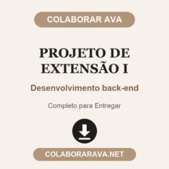 Projeto de Extensão I de Desenvolvimento back-end pronto para entregar
