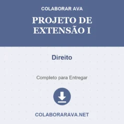 Projeto de Extensão I de Direito pronto para download