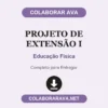 Projeto de Extensão I de Educação Física pronto para entregar