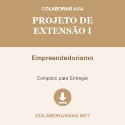 Projeto de Extensão I de Empreendedorismo pronto para download