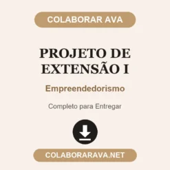 Projeto de Extensão I de Empreendedorismo pronto para entregar