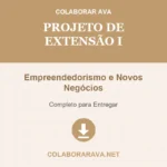 PROJETO DE EXTENSÃO I - EMPREENDEDORISMO E NOVOS NEGÓCIOS