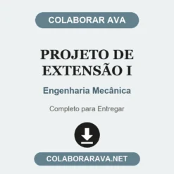 Projeto de Extensão I de Engenharia Mecânica pronto para entregar