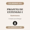 Projeto de Extensão I de Gastronomia pronto para entregar