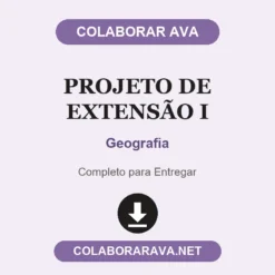 Projeto de Extensão I de Geografia pronto para entregar