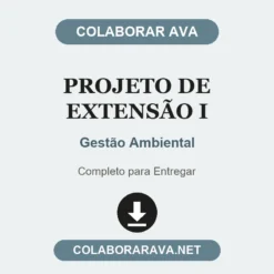 Projeto de Extensão I de Gestão Ambiental pronto para entregar