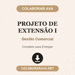 Projeto de Extensão I de Gestão Comercial pronto para download