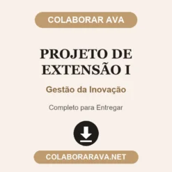 Projeto de Extensão I de Gestão da Inovação pronto para entregar
