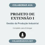PROJETO DE EXTENSÃO I - GESTÃO DA PRODUÇÃO INDUSTRIAL