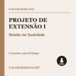 PROJETO DE EXTENSÃO I - GESTÃO DA QUALIDADE