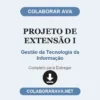 Projeto de Extensão I de Gestão da Tecnologia da Informação pronto para entregar