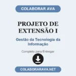 PROJETO DE EXTENSÃO I - GESTÃO DA TECNOLOGIA DA INFORMAÇÃO
