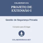 PROJETO DE EXTENSÃO I - GESTÃO DE SEGURANÇA PRIVADA
