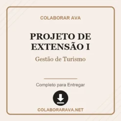 Projeto de Extensão I de Gestão de Turismo pronto para download
