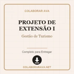 Projeto de Extensão I de Gestão de Turismo pronto para download