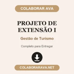 Projeto de Extensão I de Gestão de Turismo pronto para entregar