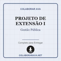 Projeto de Extensão I de Gestão Pública pronto para download