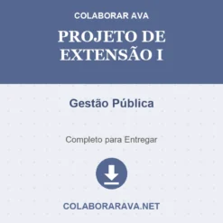 Projeto de Extensão I de Gestão Pública pronto para download