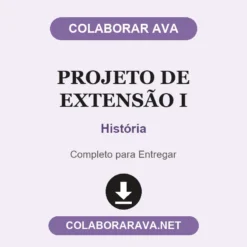 Projeto de Extensão I de História pronto para entregar