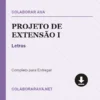 Projeto de Extensão I de Letras pronto para download