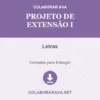 Projeto de Extensão I de Letras pronto para download