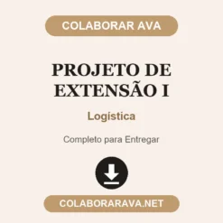 Projeto de Extensão I de Logística pronto para entregar
