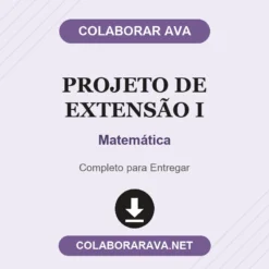 Projeto de Extensão I de Matemática pronto para download
