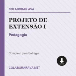 Projeto de Extensão I de Pedagogia pronto para download