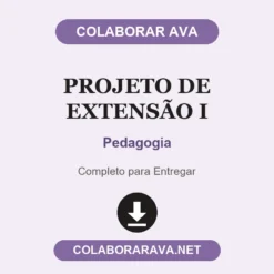 Projeto de Extensão I de Pedagogia pronto para entregar