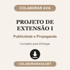 Projeto de Extensão I de Publicidade e Propaganda pronto para entregar