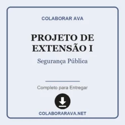 Projeto de Extensão I de Segurança Pública pronto para download