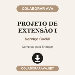 Projeto de Extensão I de Serviço Social pronto para download