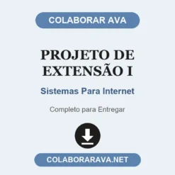 Projeto de Extensão I de Sistemas Para Internet pronto para entregar