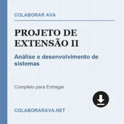 Projeto de Extensão II de Análise e desenvolvimento de sistemas pronto para download