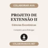 Projeto de Extensão II de Ciências Econômicas pronto para entregar