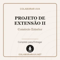 Projeto de Extensão II de Comércio Exterior pronto para download